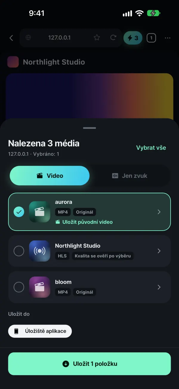 Ukládejte vlastní média
